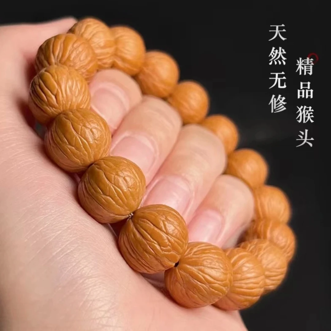 【尚品猴头11】原皮老树凤羽文玩好物 16mm精品