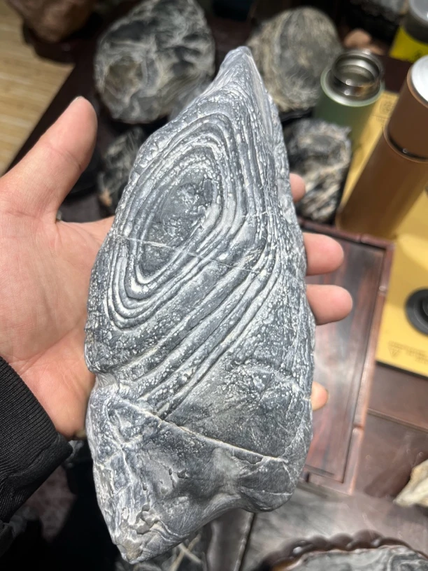 灵璧石纹石摆件手把件