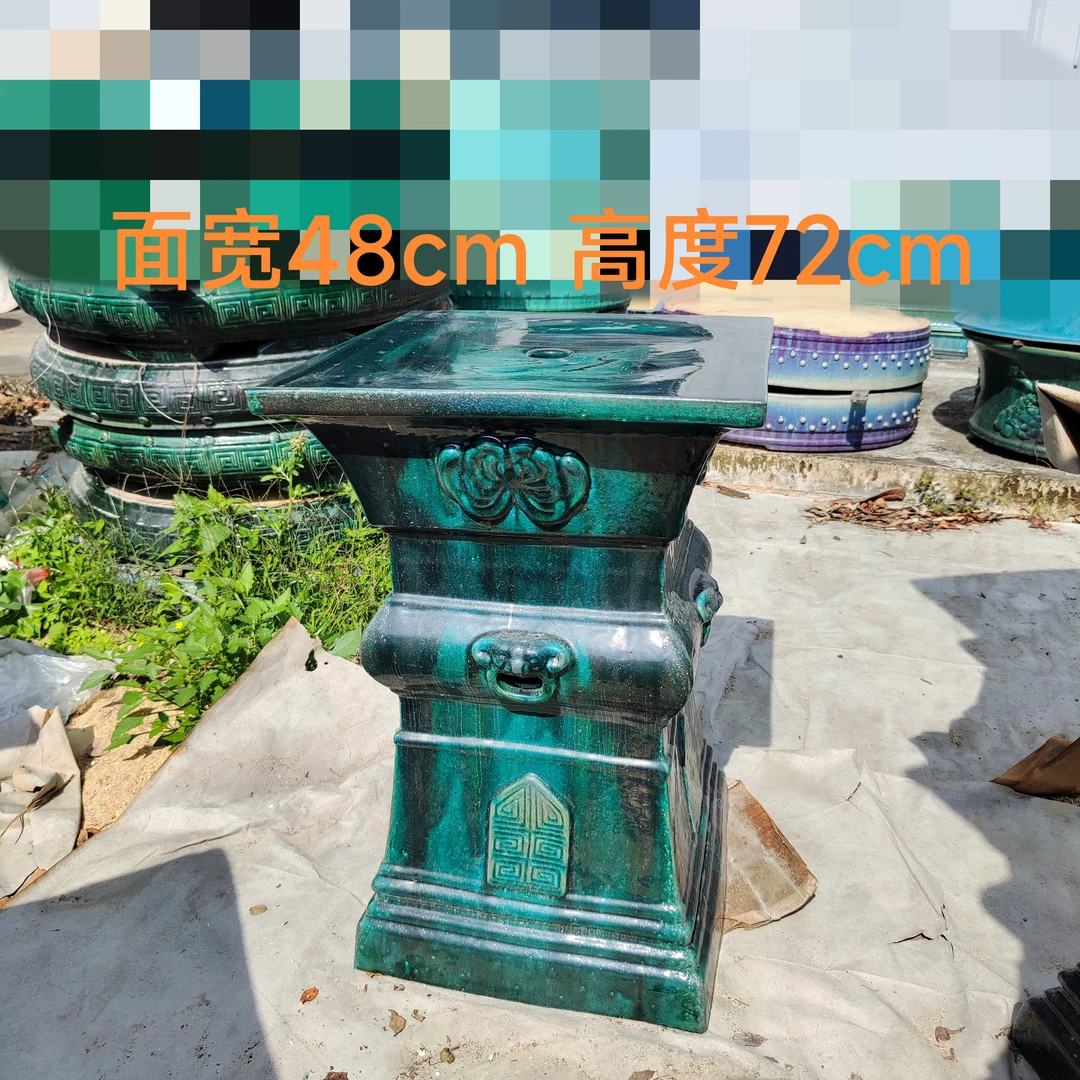 纯手工做传统复古石湾花架底座盆架