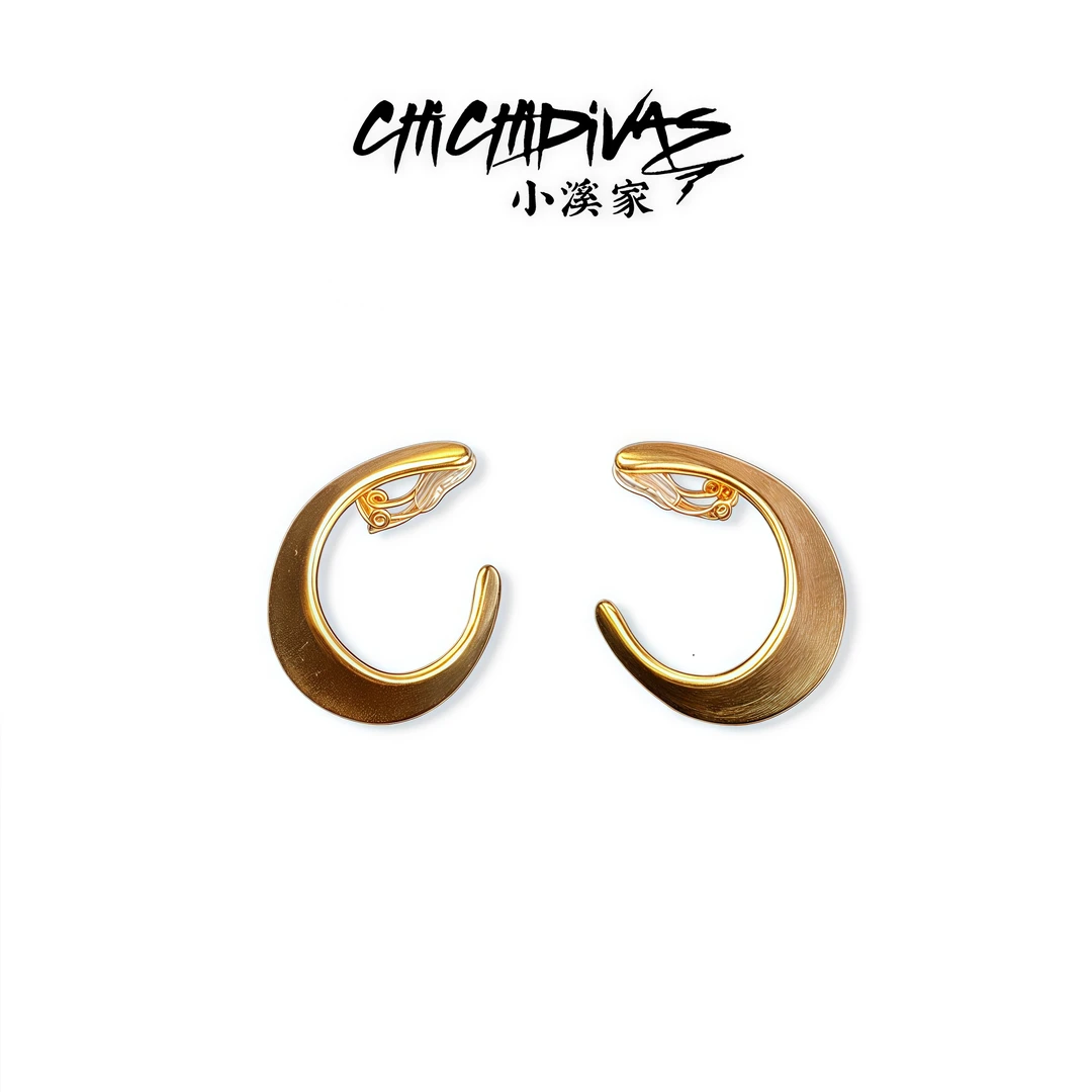 非金属仿珍珠耳饰 (小溪家）弧形爱心耳环欧美小众设计高级感复古