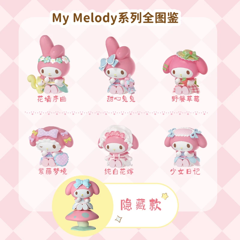 【名创优品】MyMelody秘森茶话会玩偶隐藏手办摆件娃娃美乐蒂三丽鸥
