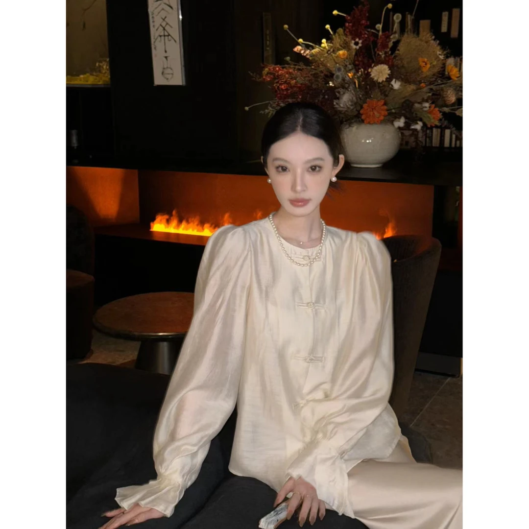 ALIN【沉欢】2025春款气质复古小众设计感新中式小上衣