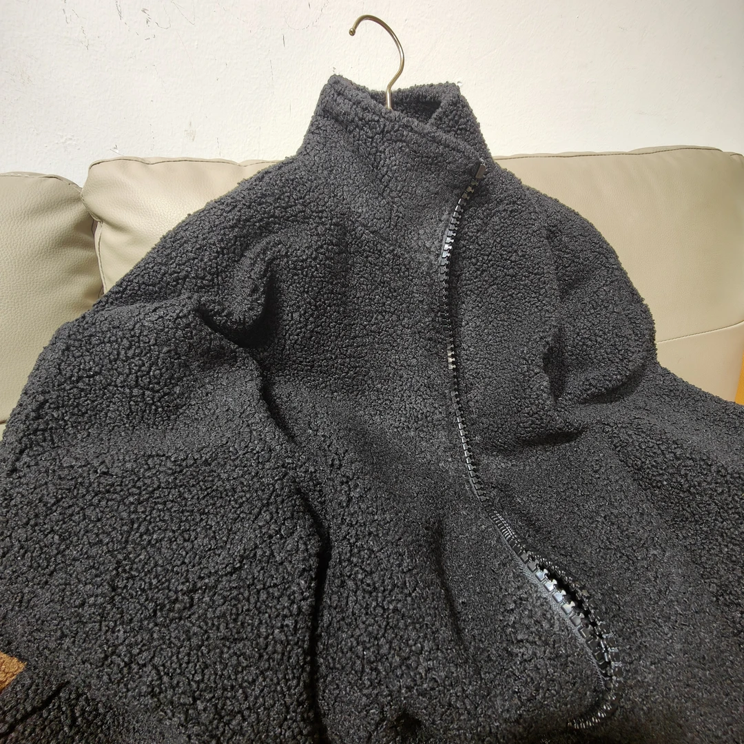 老鹰款颗粒绒立领外套 #0