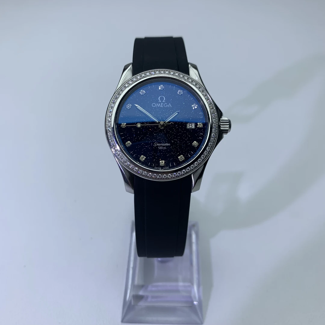 95新 Omega/欧米茄 海马系列 0021 石英 36mm 后镶钻 升级星空盘