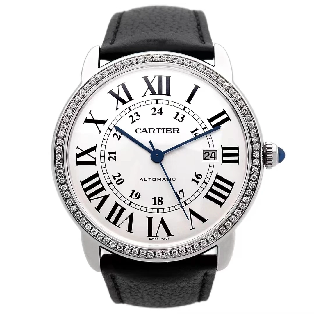 95新 Cartier/卡地亚 卡地亚 伦敦系列-0152- 后镶钻 机械 42MM