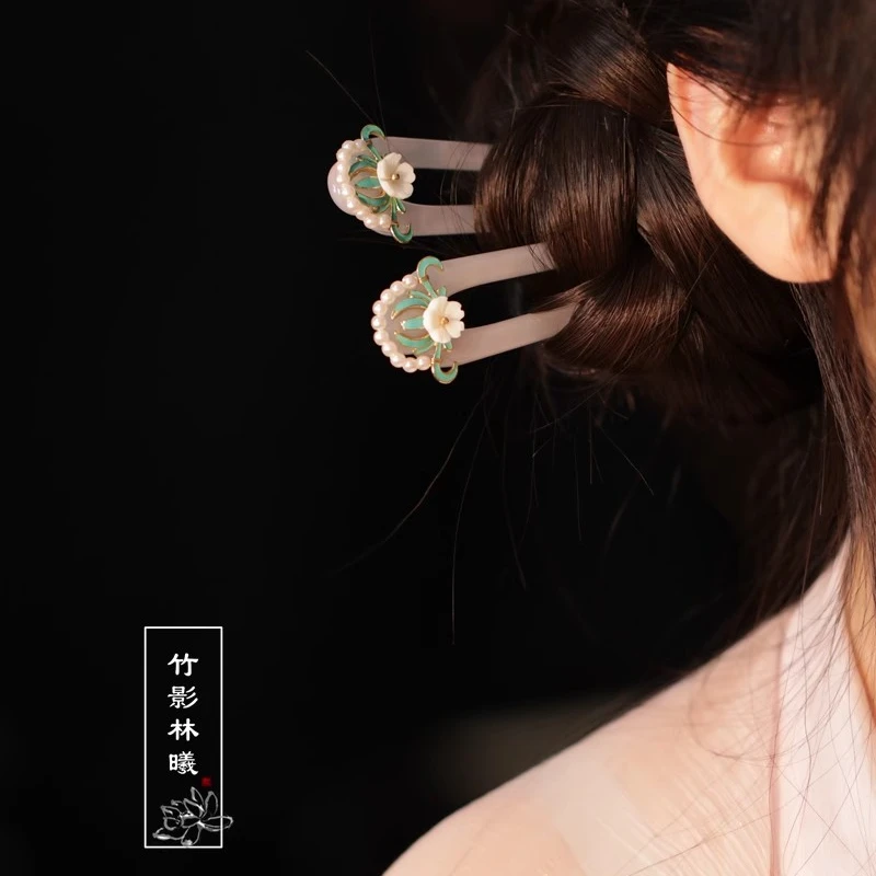 发簪古风醋酸簪子发饰夏汉服配饰盘发现代发钗日常明制宋风女简约