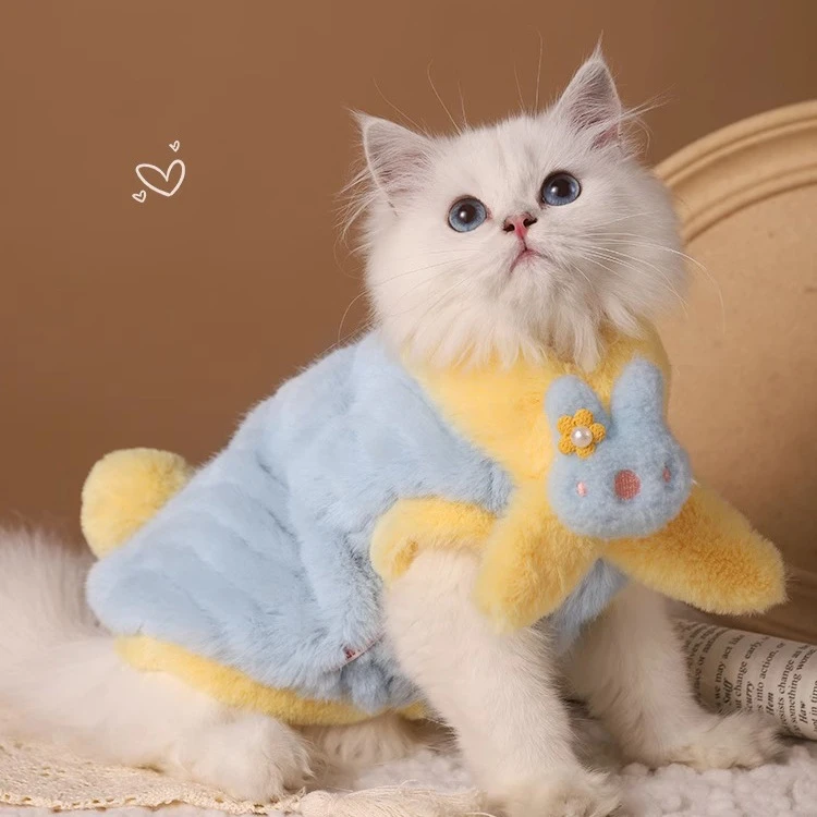 猫咪衣服秋冬保暖布偶德文小猫马甲冬装渐层可爱冬猫宠物冬季防寒