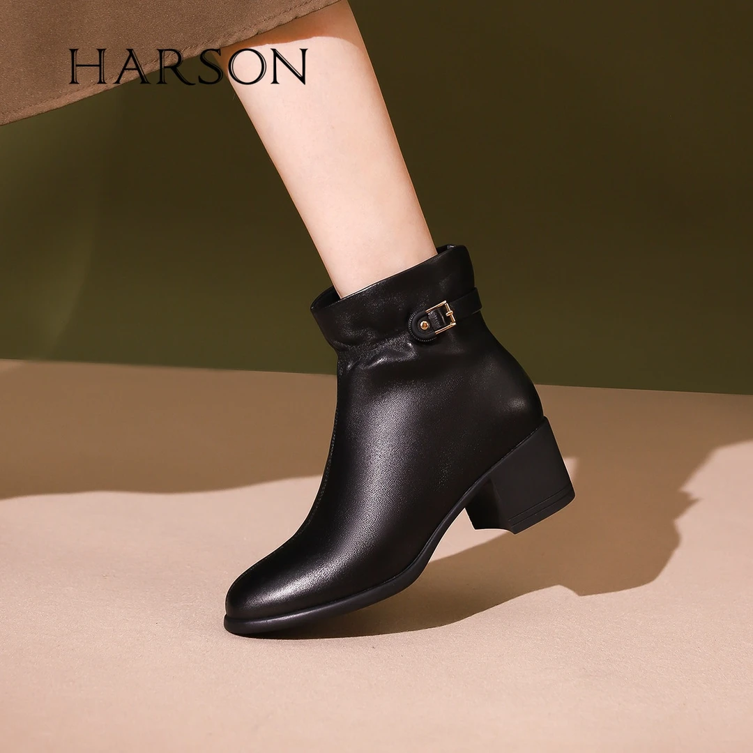 【专柜同款】冬季时尚短靴瘦瘦靴设计感百搭通勤时装靴女靴HA230702