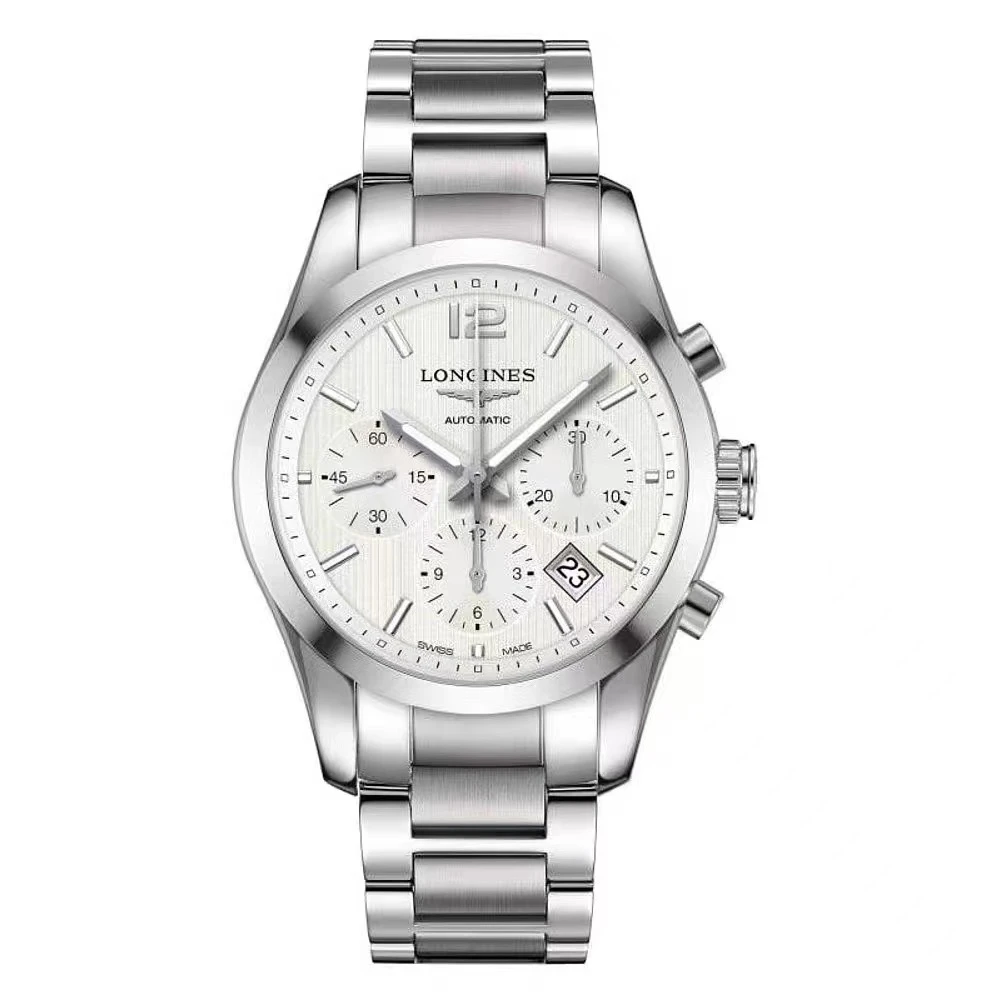 99新 Longines/浪琴 L2.786.4.76.6/康铂运动系列夜光三眼/表径41