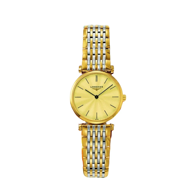 99新 Longines/浪琴 L4.209.2.42.7/嘉岚209条刻间金/表径24