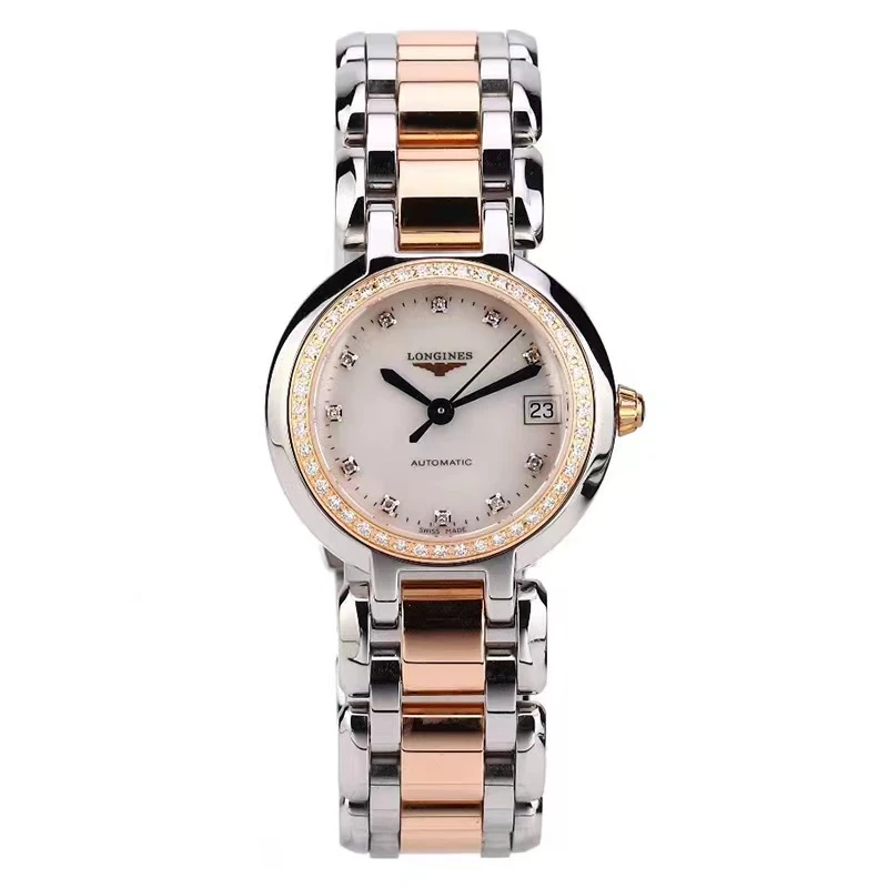 99新 Longines/浪琴 L8.111.5.89.6/心月贝母盘18k金满天星满钻