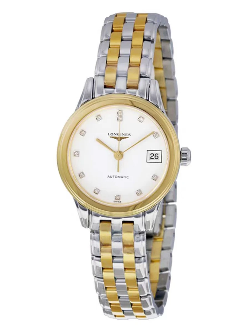 99新 Longines/浪琴 L4.374.3.27.7军旗374女表间金原镶钻/表径30