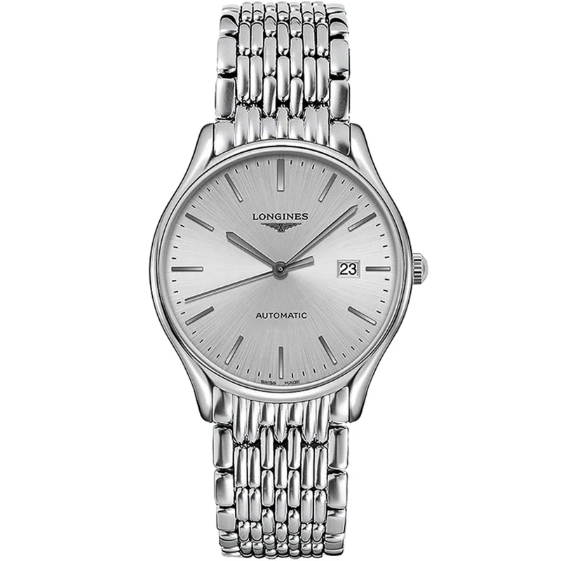 99新 Longines/浪琴 L4.860.4.72.6/律雅高级灰盘条刻/表径35