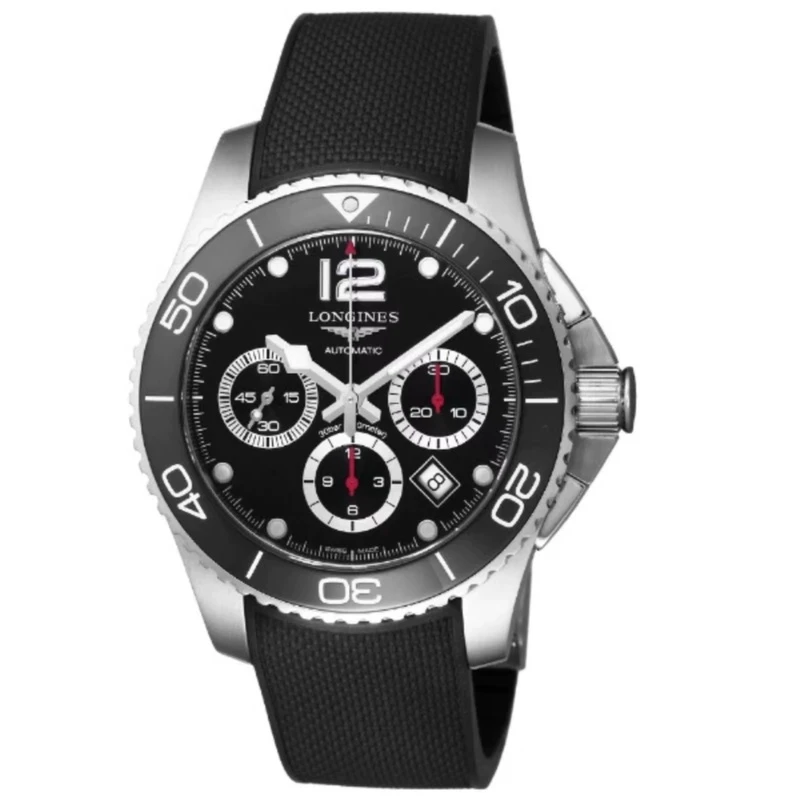 99新 Longines/浪琴 L3.783.4.56.9/康卡斯潜水多功能计时/表径41