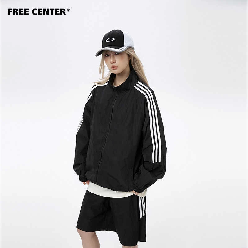 Free Center 美式户外轻薄UPF50+防晒套装春夏潮牌宽松运动外套