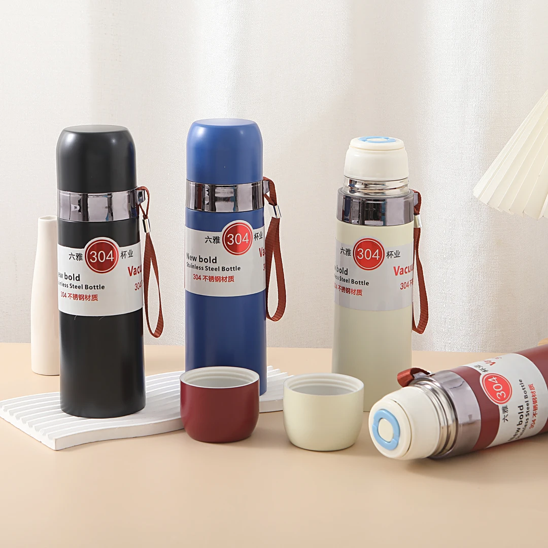 新款铠甲杯盖两用500毫升保温杯真空学生旅行便携