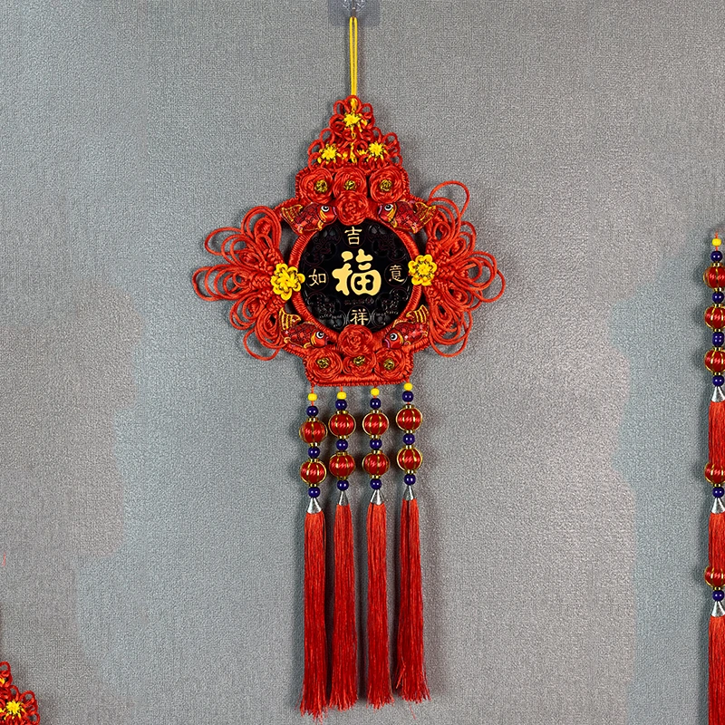 【爱美家】桃木中国结桃木灯笼款小号吉祥如意玄关背景春节新年装饰