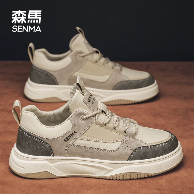 SENMA/森马秋季高级感小众设计感休闲运动板鞋防滑百搭上班潮鞋男