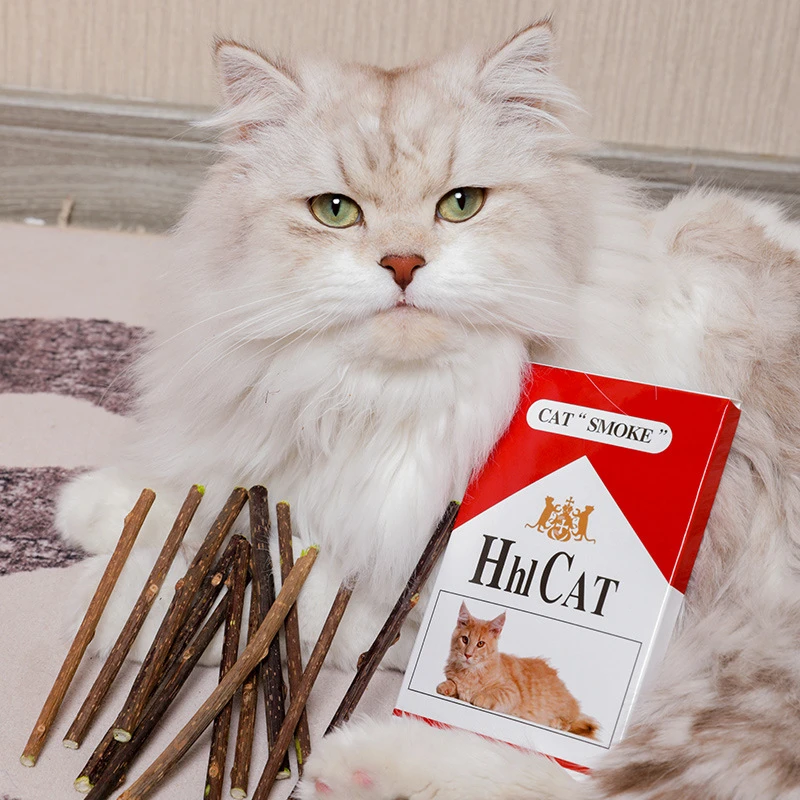 木天蓼猫烟 猫咪磨牙棒 猫咪玩具宠物用品自嗨洁齿猫薄荷清新华子