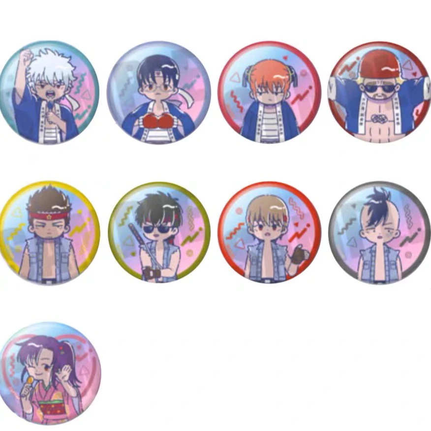 【银魂】银魂RetopopQ版极光虹光吧唧第二弹平拆直邮盲盒