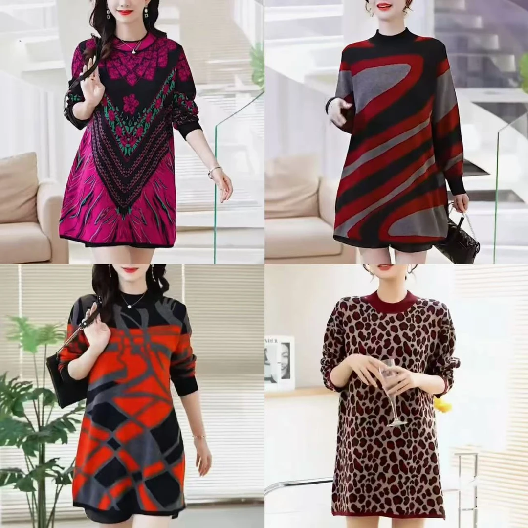 3系秋冬新款时尚显瘦气质百搭中长款女士连衣裙