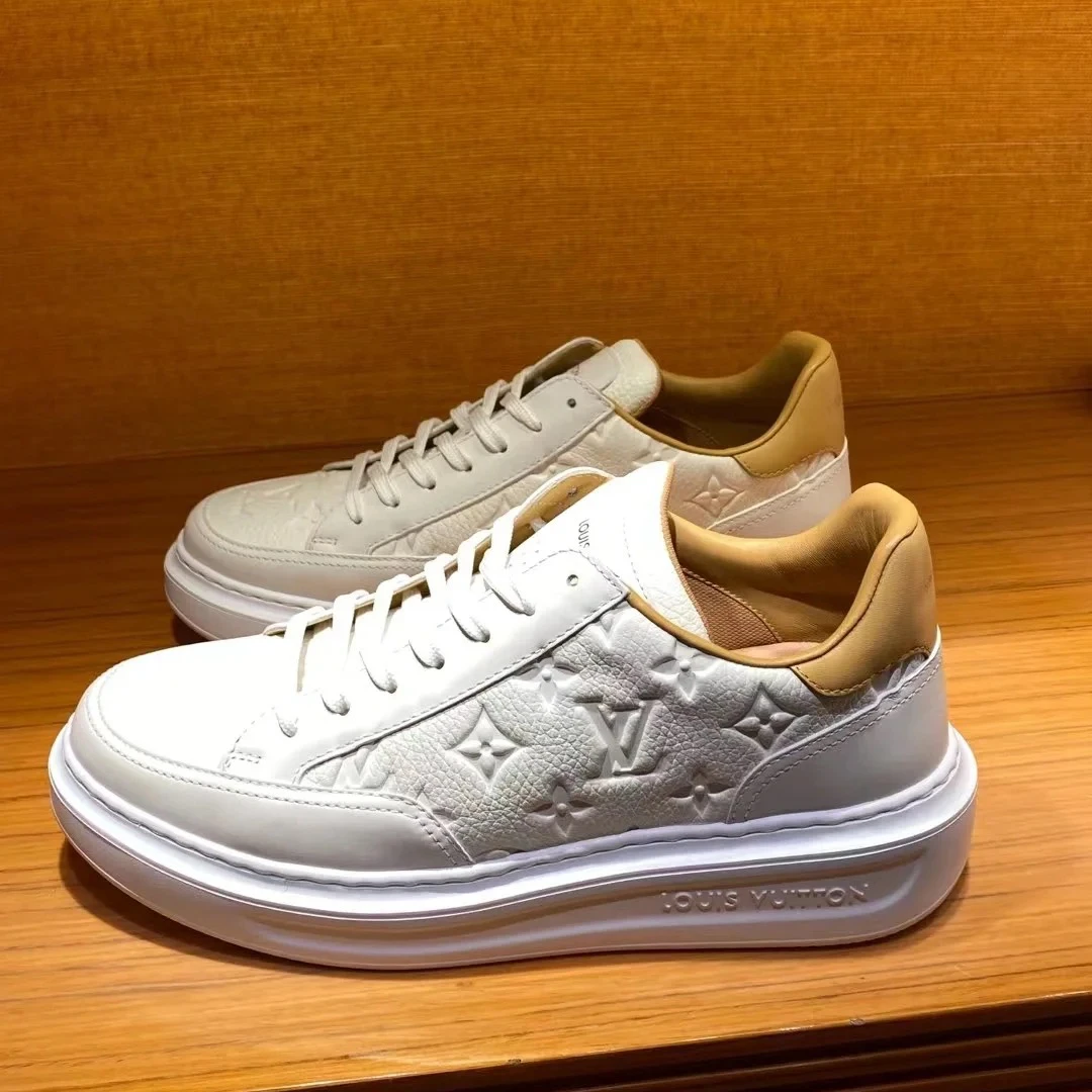 全新未使用 LouisVuitton/路易威登 LV厚底小白鞋男/Hills运动鞋/