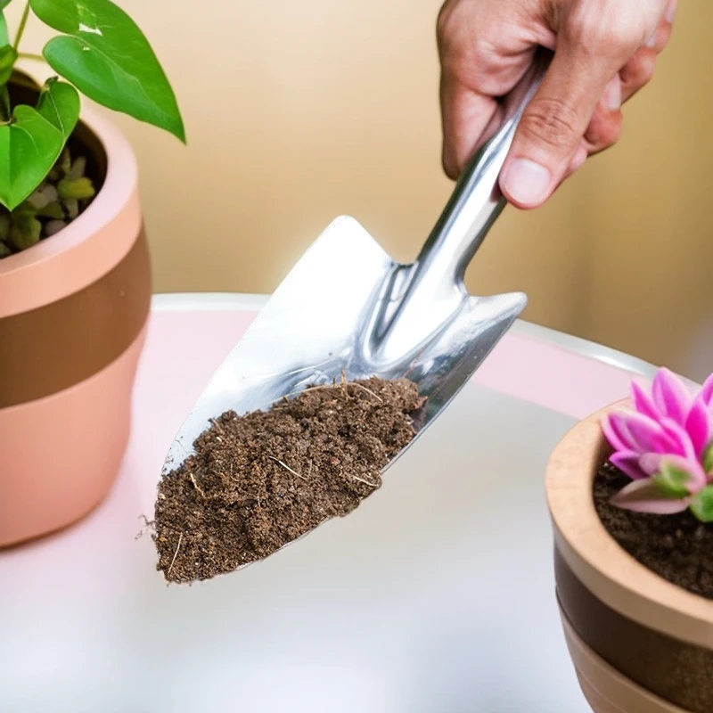 不锈钢小铲子园艺赶海工具铁锹铁铲多肉种植栽花种菜户外养花花铲