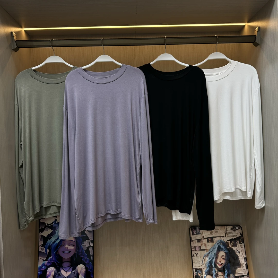 弹力 黑白紫色经典宽松百搭上衣t恤女 2024新款爆款夏季