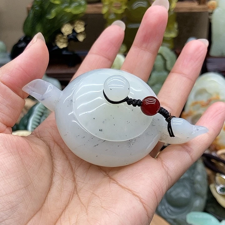 岫玉手把件未镶嵌