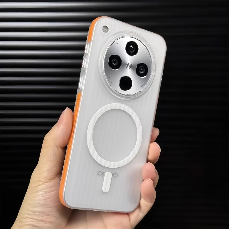 适用OPPOFindX8手机壳X8Pro防滑边瓦楞纹磁吸全包冰雾磨砂男女壳