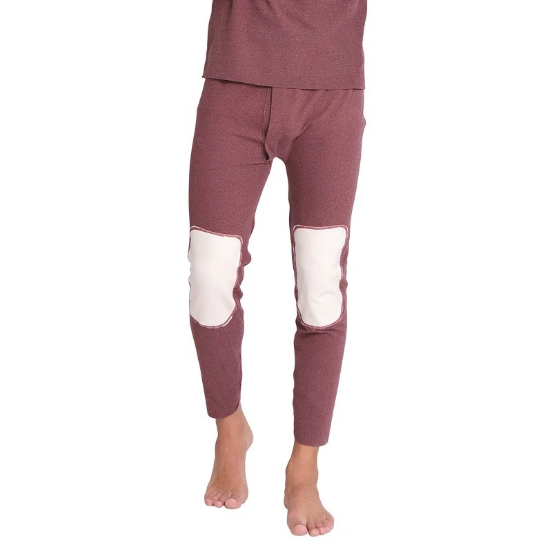 男秋冬新款德绒保暖裤加肥大码磨毛蚕丝贴片加厚保暖裤