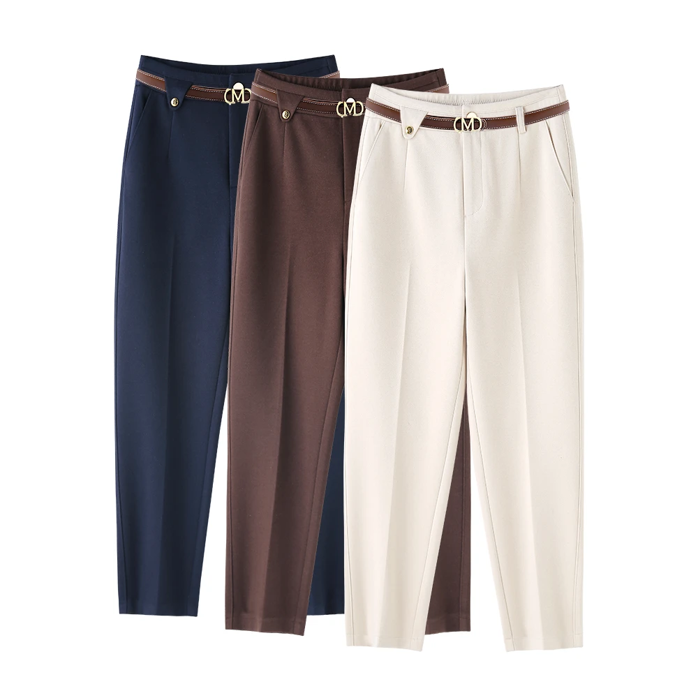 【格一专属】【送腰带】升级版法棍裤双色纺针织植物定染236001舒适