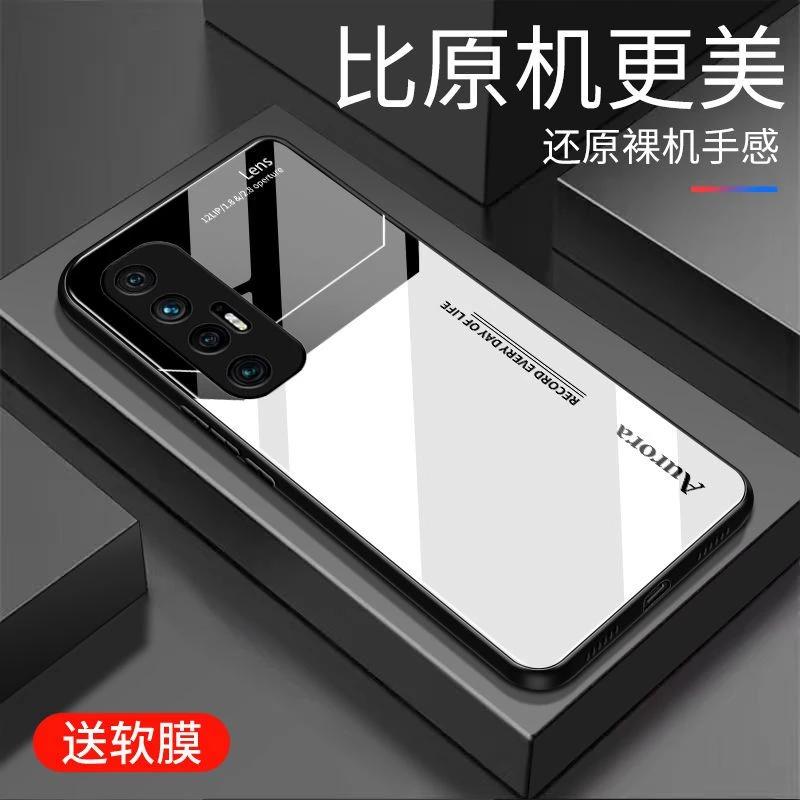 适用小米10s手机壳玻璃Xiaomi10s保护套硅胶全包边超薄高颜值防摔