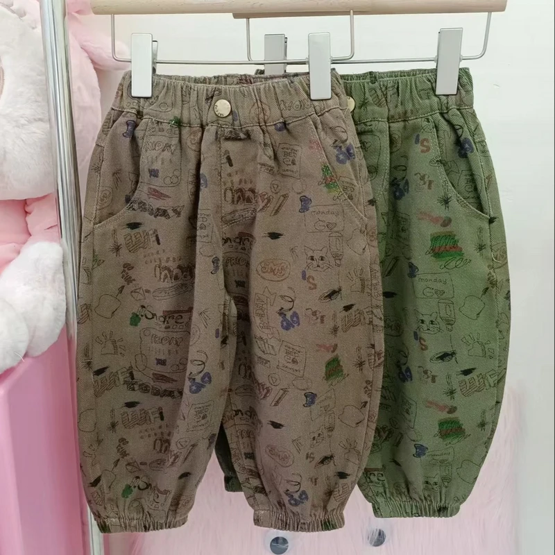 B203 儿童涂鸦休闲裤 no褪no焕！遵守下单！强褪扣芸费！