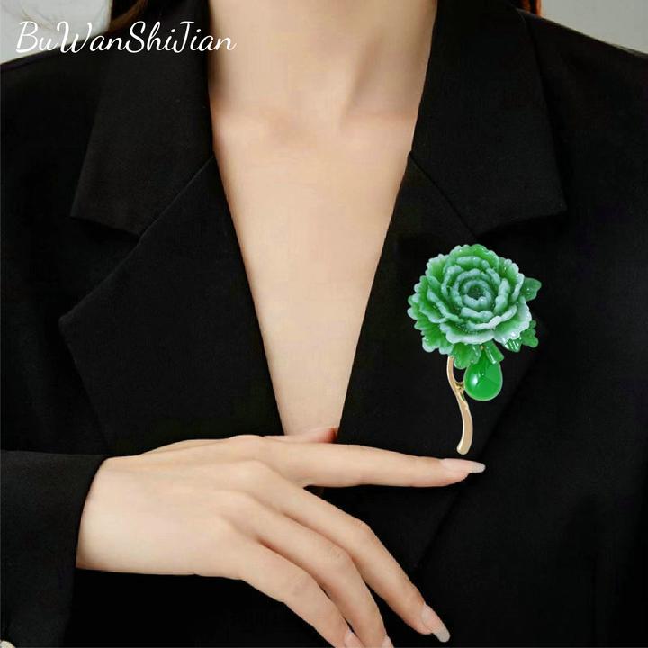 【双11平替好物】玉兰牡丹花开富贵新中式国潮礼品高档轻奢胸花礼物