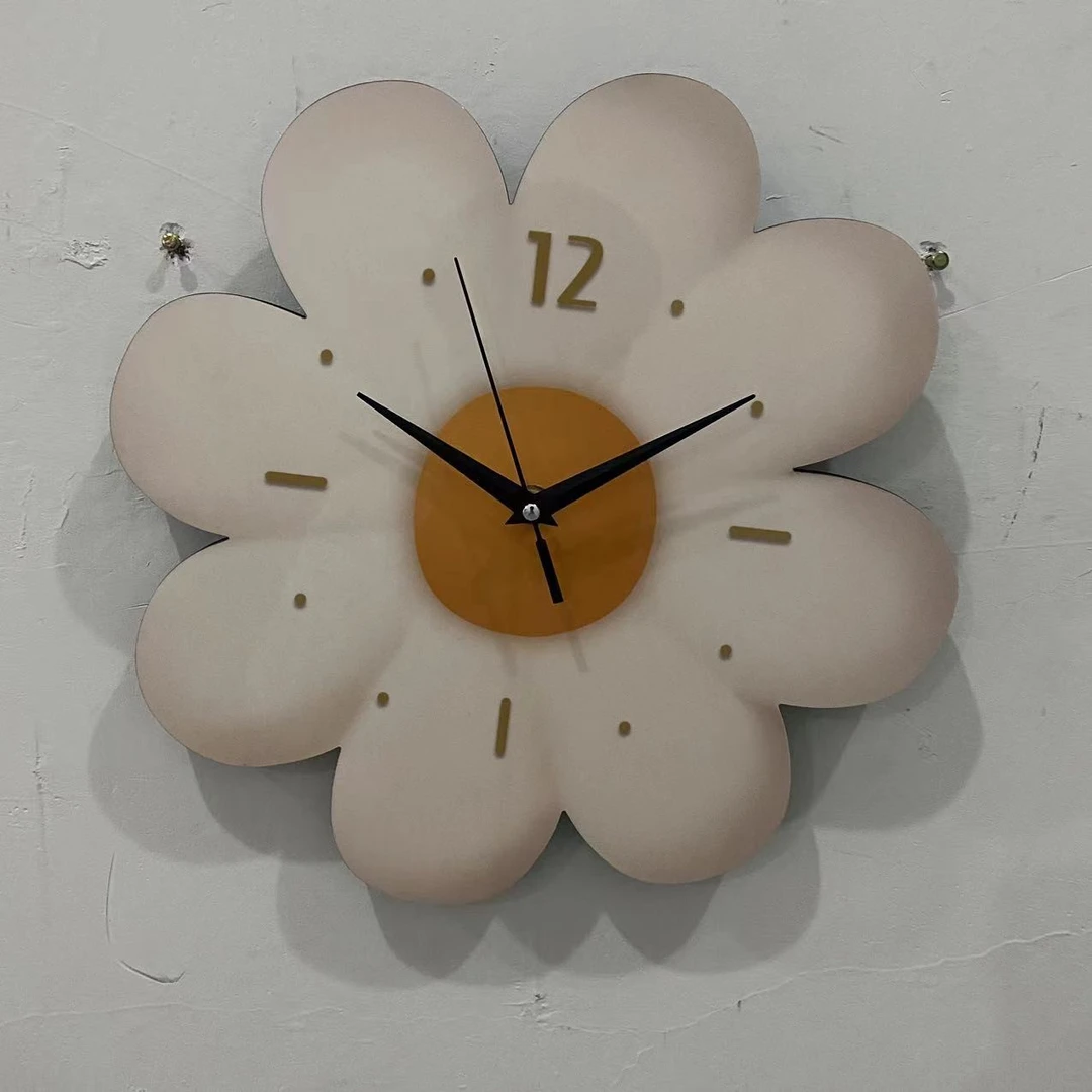 异形装饰画挂画卧室卧室餐厅儿童房挂画居家装饰钟表花朵3030