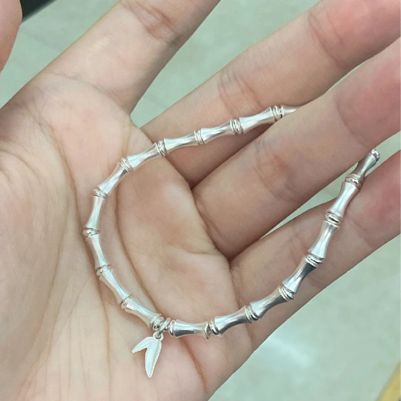 竹节磨砂质感高弹力手链手串28107