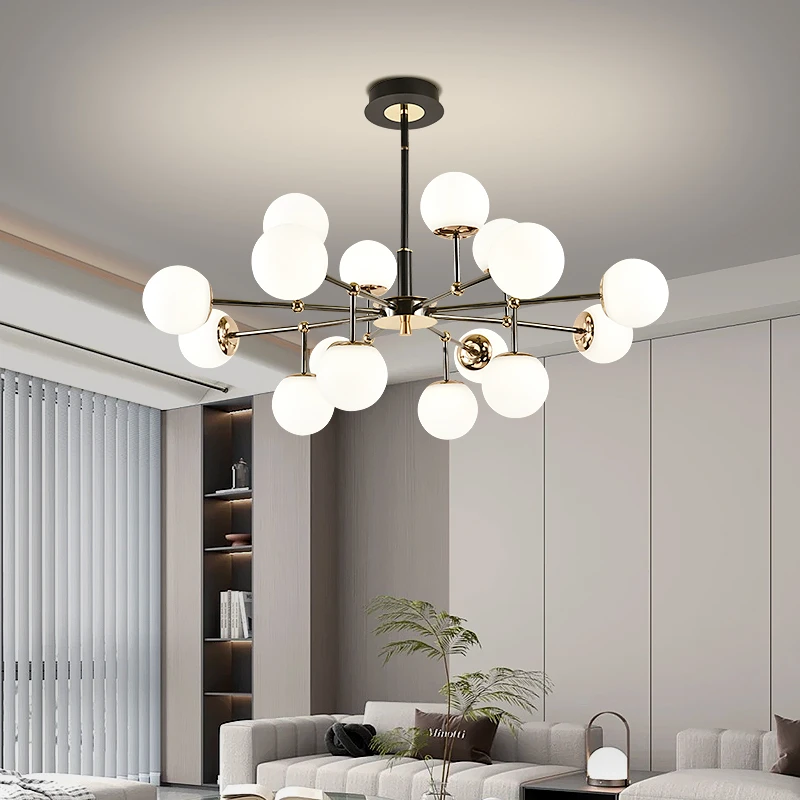 2025新款魔豆客厅吊灯现代简约法式奶油风网红客厅