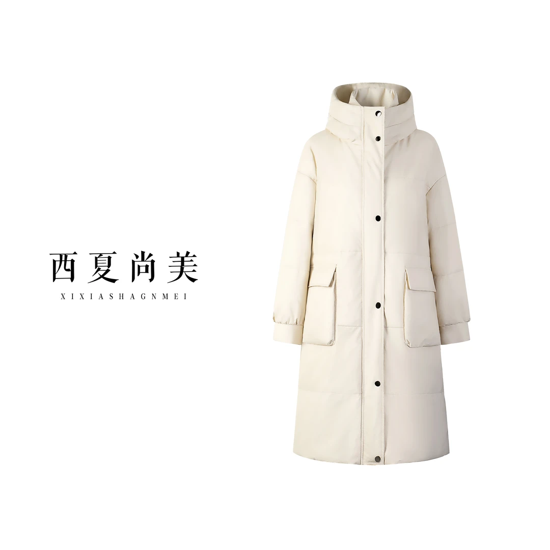 潇潇【2305】黑钻石墨烯百搭长款皮外套服黑女