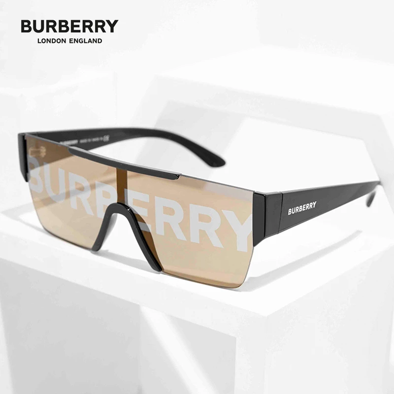 BURBERRY/博柏利朋克风印花太阳眼镜女一片式护目镜墨镜男OBE4291