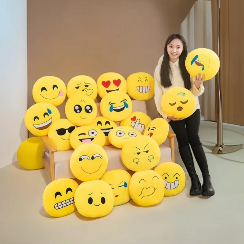 无品牌可爱多功能表情暖手抱枕娃娃可插手恶搞表情包公仔毛二合一