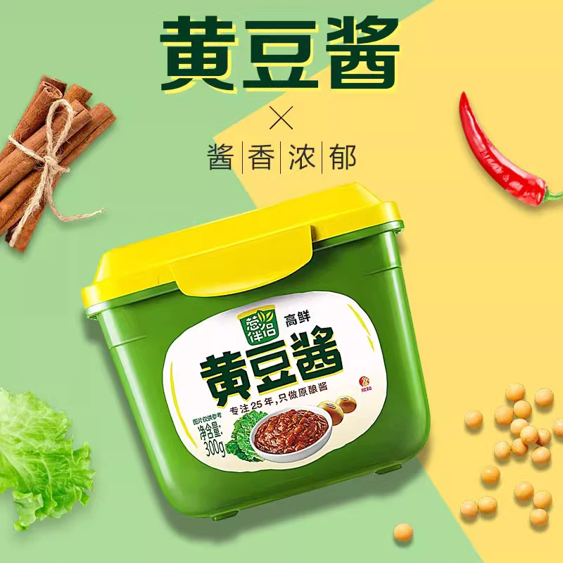 葱伴侣黄豆酱300g原酿大豆酱浓郁豆瓣酱蘸食炒菜