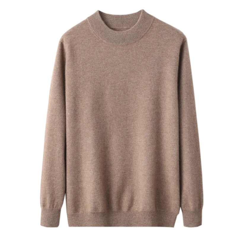 男士moro纯羊绒半高领2024新款秋冬季半高打底长袖