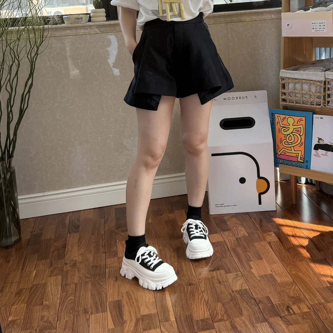 节节糕低帮2代～增高7cm小白鞋运动鞋低帮帆布鞋厚底小皮鞋板鞋