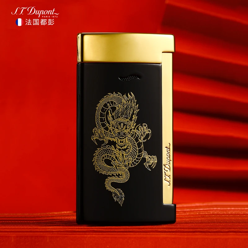 S.T. Dupont/都彭法国进口打火机 都澎充气纤薄Slim7龙腾鱼跃限定