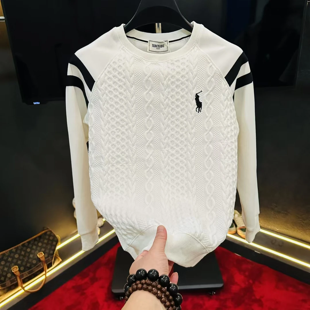 秋冬季时尚新款重工刺绣高定奢品卫衣 简约私定男女同款