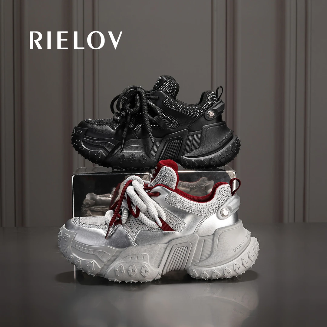 断码现货●RIELOV增高7cm时尚厚底潮流百搭ins女士登山鞋韩版775-5