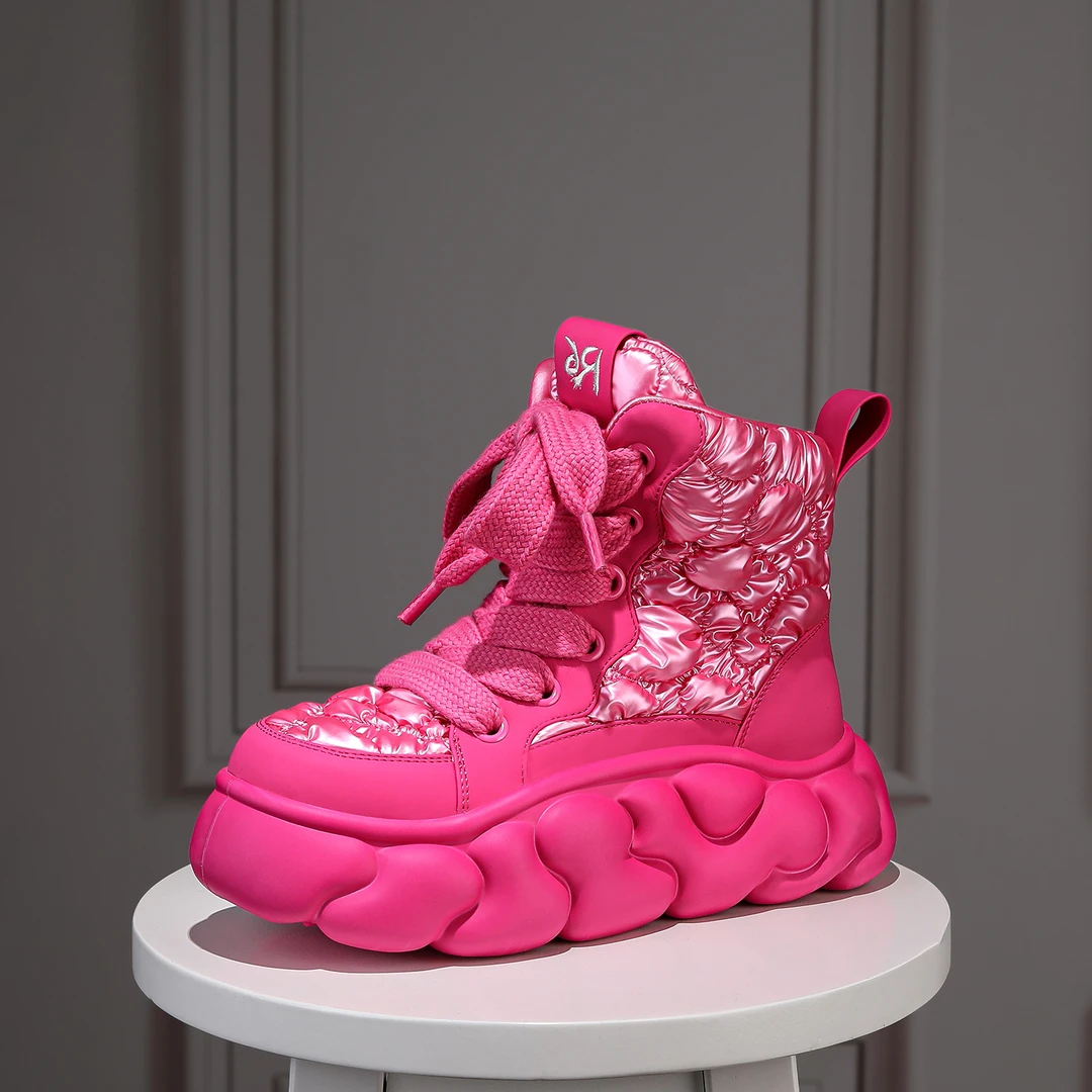 R6 【丽】时尚增高5cm潮流女士运动休闲风拼色厚底女士运动鞋986523