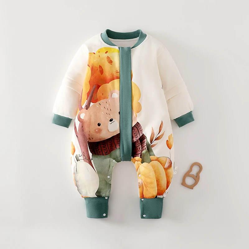 【芳姐专属】婴儿分腿睡袋宝宝春秋冬薄加棉80克可脱袖拉链多功能