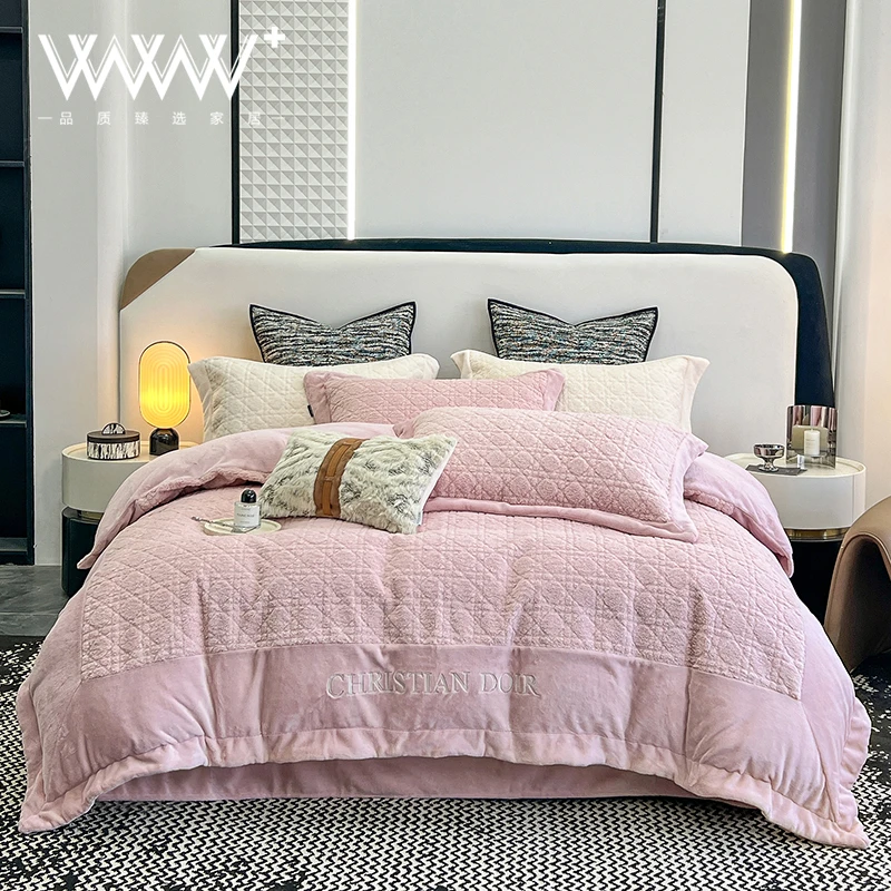 【WWW⁺】超高克重断码捡漏秋冬保暖全消光牛奶绒四件套 D系列